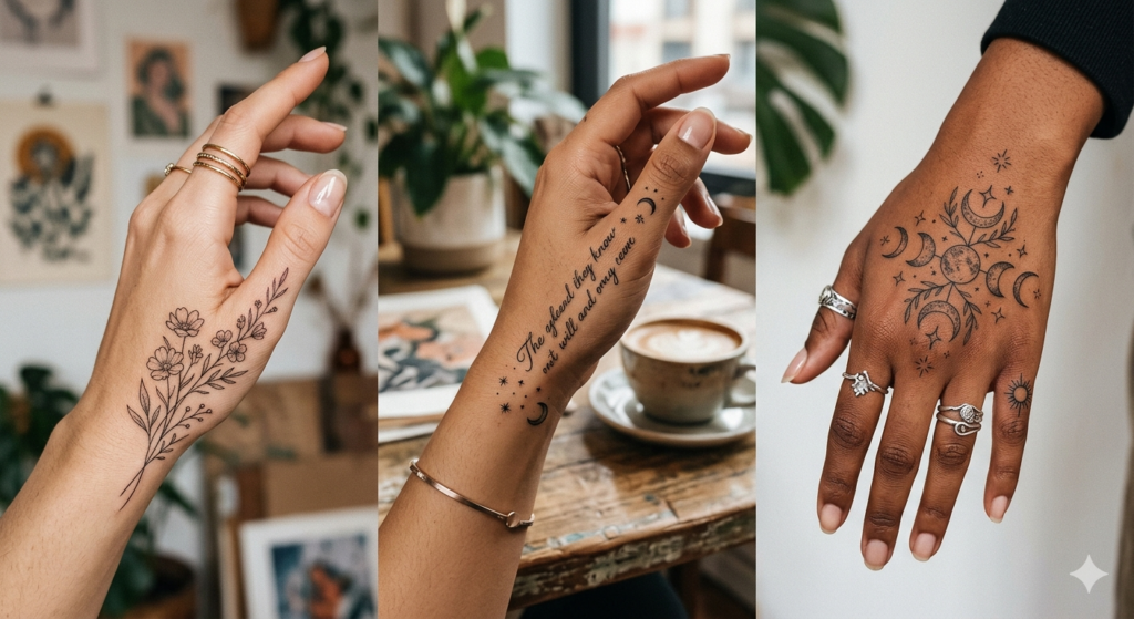 Unique Pretty Hand Tattoo Ideas